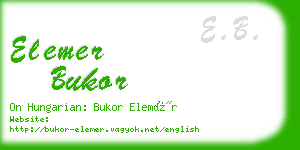 elemer bukor business card